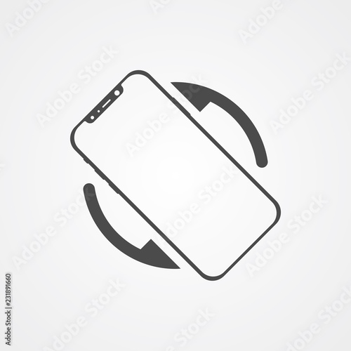 Rotate phone vector icon sign symbol