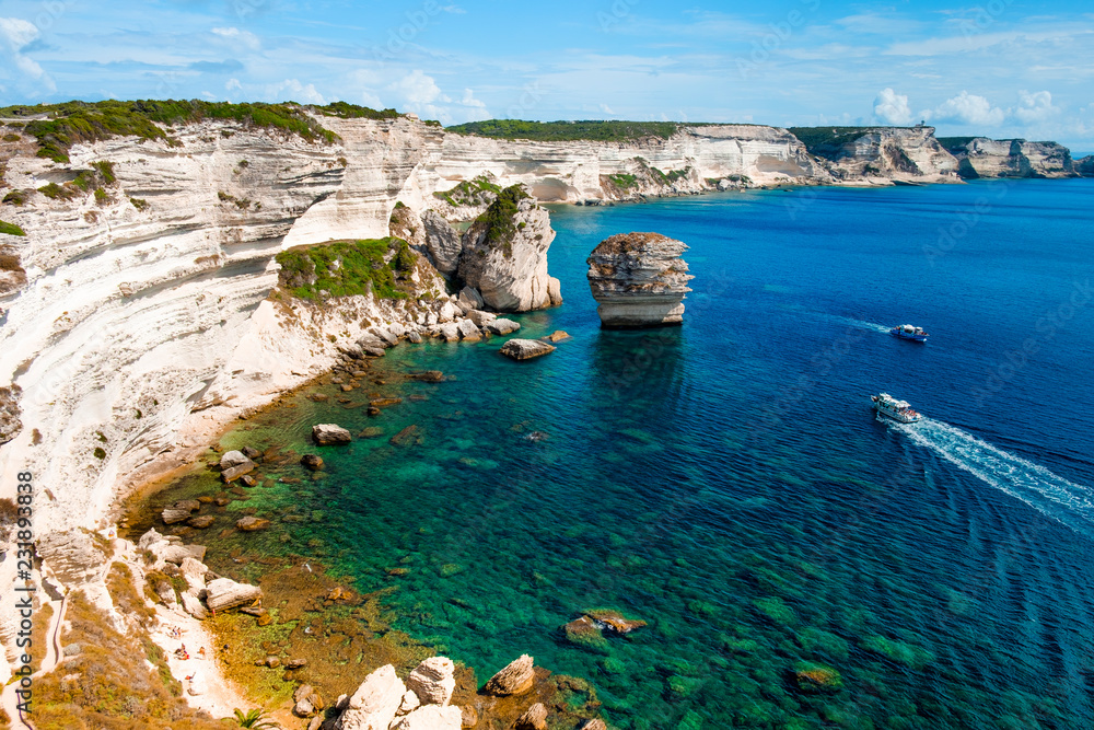 cliffs of Bonifacio, in Corse, France