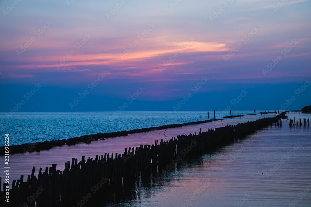 pier at sunset