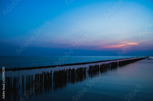 sunset over lake