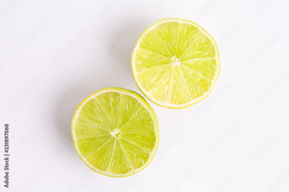 lime on white background