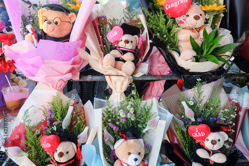 Foto Graduation flowers and bears
