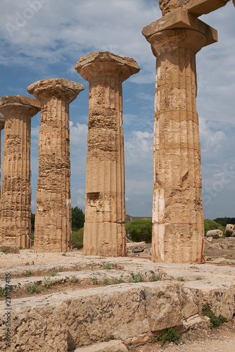 Selinunte, Italy - September 02, 2018: View of the Temple of Hera (Temple E) photo