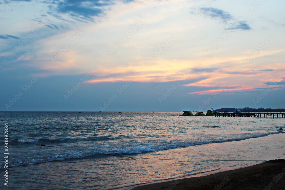 sunset on the beach sunset on the beach