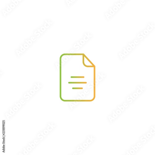 Document sheet icon. Isolated on white. Upload document icon.