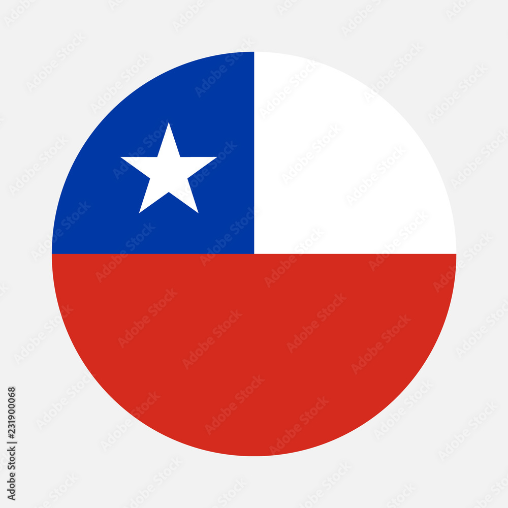 Chile flag circle Chile flag circle