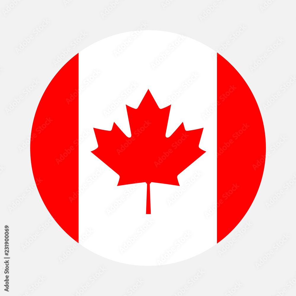 Canada flag circle Canada flag circle