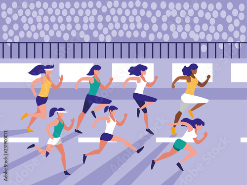 female athletics race avatar character