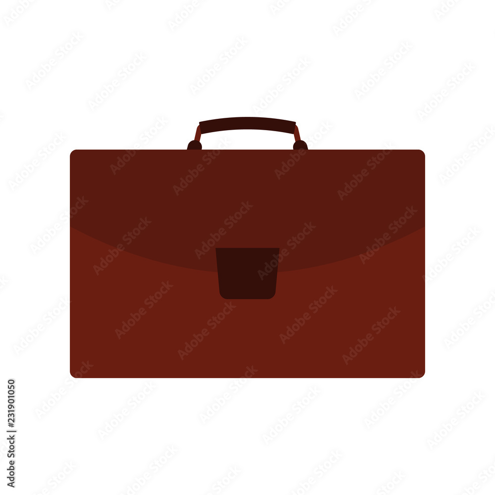 Brown travel bag with luggage on white background Brown travel bag with luggage on white background