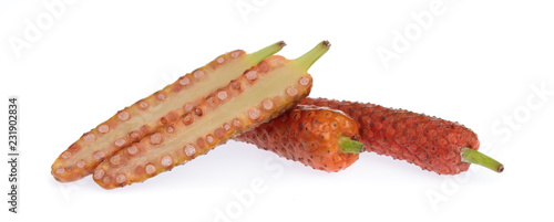 slice Fresh Long Pepper isolated on white background