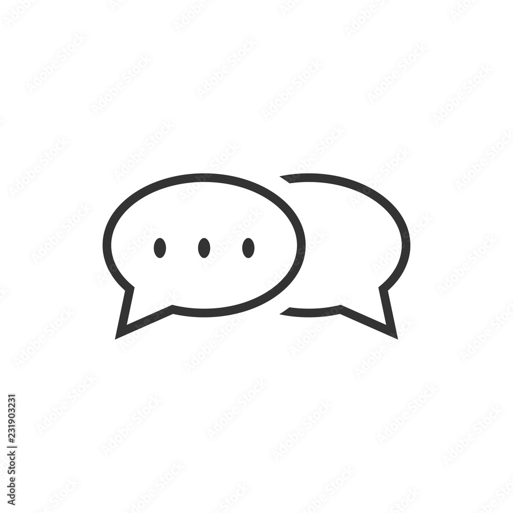 Chat bubble graphic design element template vector illustration Chat bubble graphic design element template vector illustration