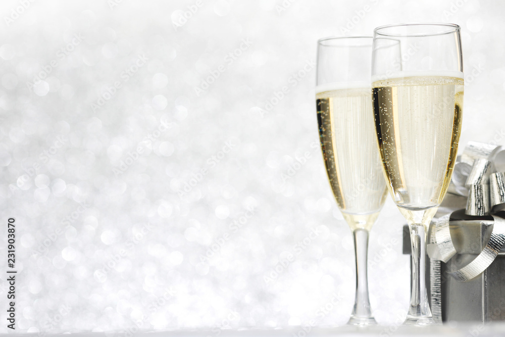 Champagne and present Champagne and present