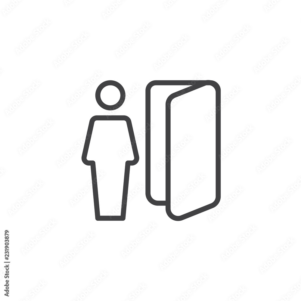 Logout user outline icon. linear style sign for mobile concept and web design. Member exit simple line vector icon. Symbol, logo illustration. Pixel perfect vector graphics Logout user outline icon. linear style sign for mobile concept and web design. Member exit simple line vector icon. Symbol, logo illustration. Pixel perfect vector graphics