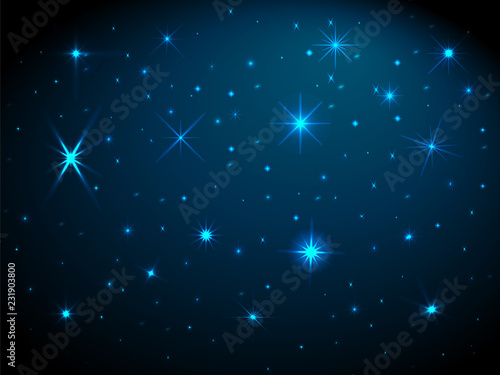 leuchtende Sterne auf blauem Nachthimmel © Manuel Adorf