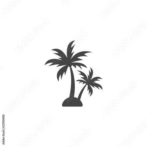 Palm tree silhouette graphic design element template vector illustration