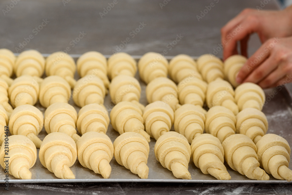 Crescent rolls before baking Crescent rolls before baking