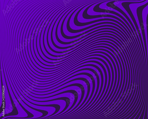 Abstract pattern. Texture with wavy, curves lines. Optical art background. Vector illustration  