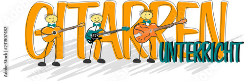 Strichmännchen lernen Gitarre spielen - Gitarrenunterricht