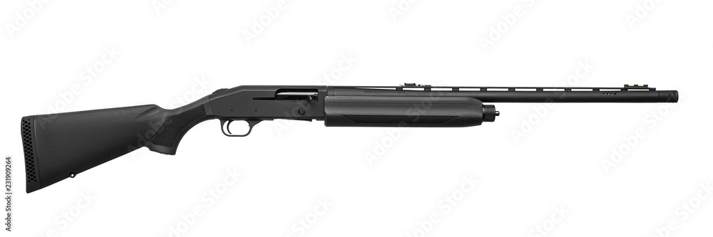 Gun.Shotgun isolated on white Gun.Shotgun isolated on white