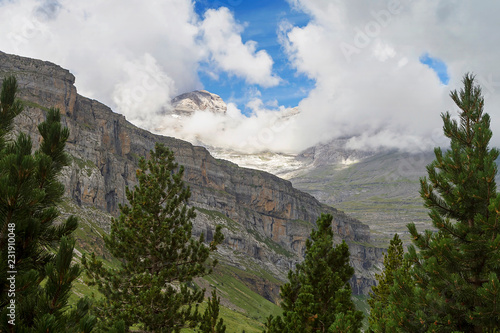 Ordesa national park and "cola de caballo" falls in Spain