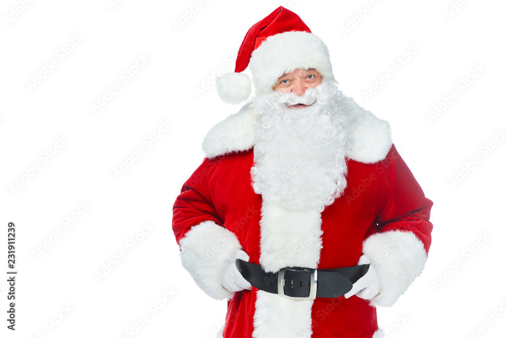 bearded santa claus posing isolated on white bearded santa claus posing isolated on white