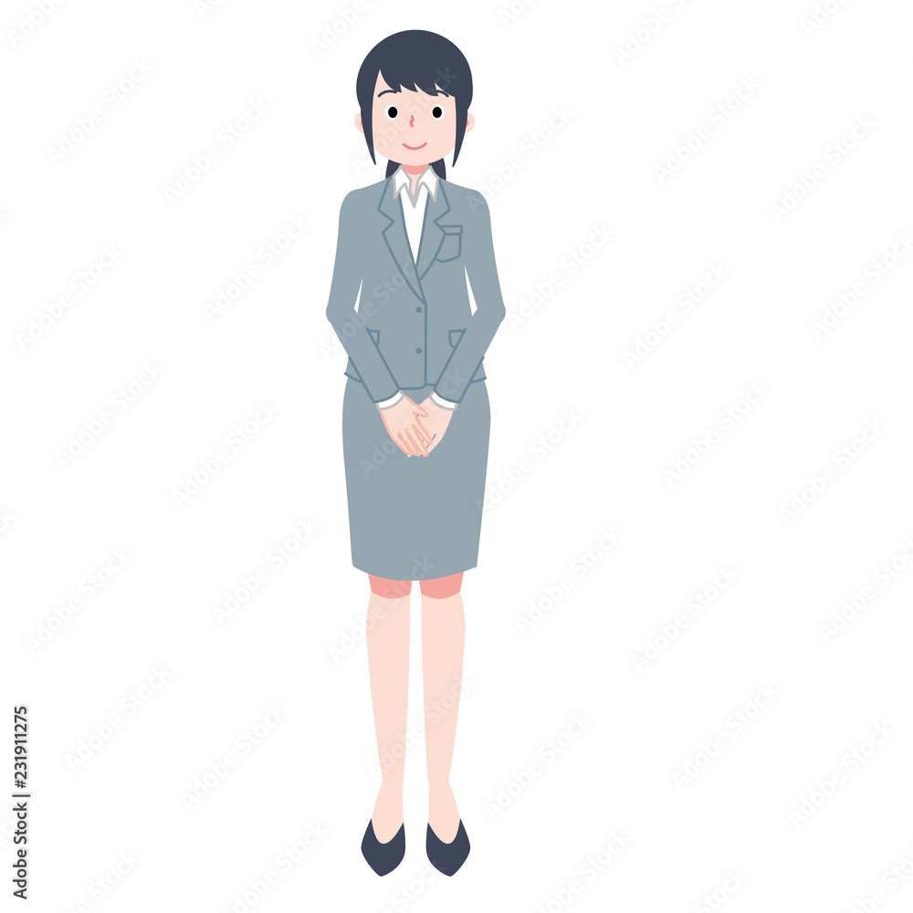 社会人女性社会人女性全身stock Vector Adobe Stock