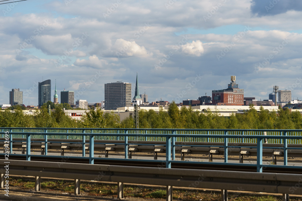 Fototapeta premium Blick über Dortmund Richtung Südost