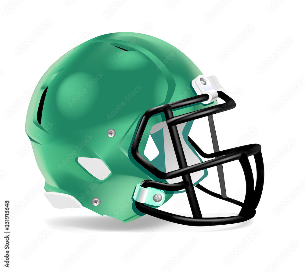 casco futbol americano rugby proteccion cabeza deporte Stock Vector