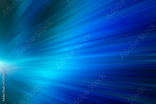 Abstract blue tone of high speed moving light.