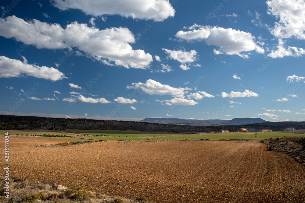 ploughed field in Aragon ploughed field in Aragon