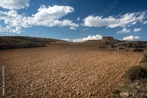 ploughed field in Aragon