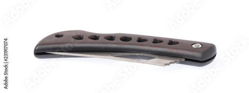 Bilde på lerret Clasp knife isolated on a white background