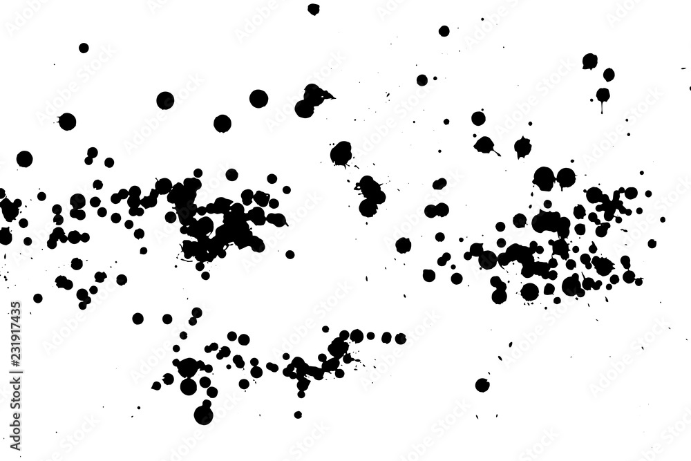 Ink grunge drops texture. Black hand drawn splashes and stains on white background. Ink grunge drops texture. Black hand drawn splashes and stains on white background.