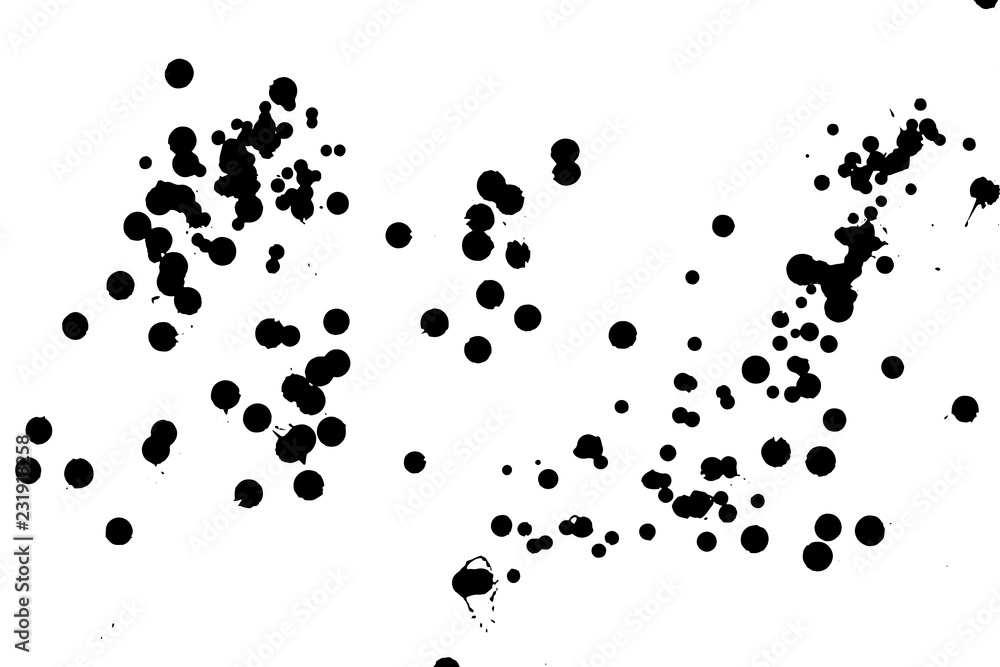 Ink grunge drops texture. Black hand drawn splashes and stains on white background. Ink grunge drops texture. Black hand drawn splashes and stains on white background.
