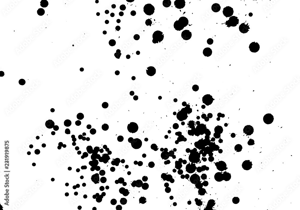 Ink grunge drops texture. Black hand drawn splashes and stains on white background. Ink grunge drops texture. Black hand drawn splashes and stains on white background.