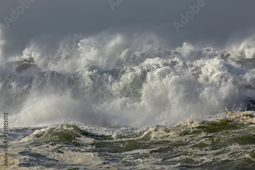 Stormy breaking wave