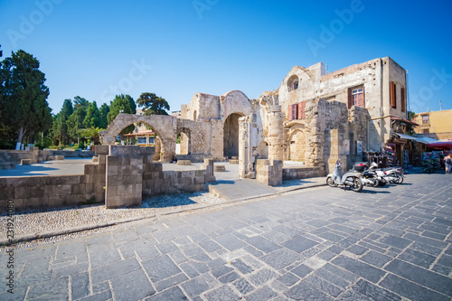 Ruins of Church of the Virgin of the Burgh - Byzantine Greek Orthodox church (Rhodes, Greece) photo