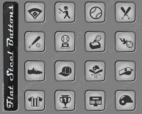 baseball icon set