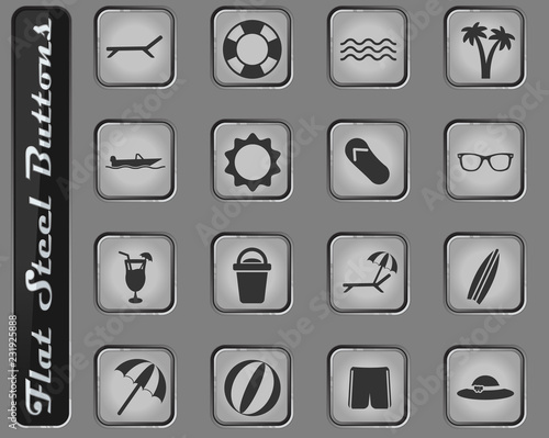 Beach simply icons