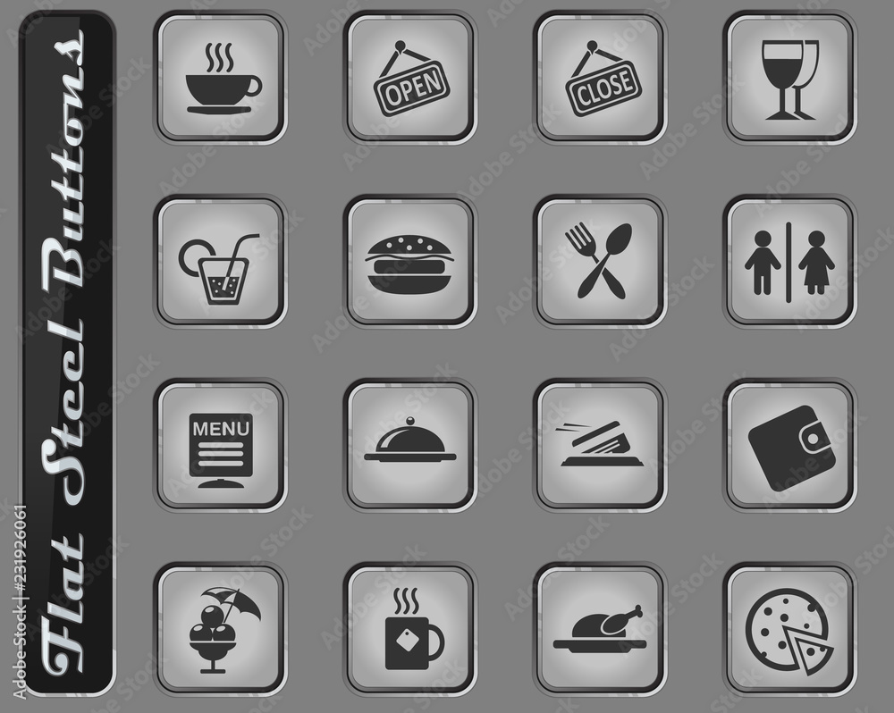 Cafe Silhouette Icons Cafe Silhouette Icons