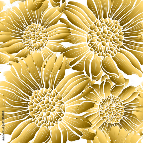 golden seamless pattern