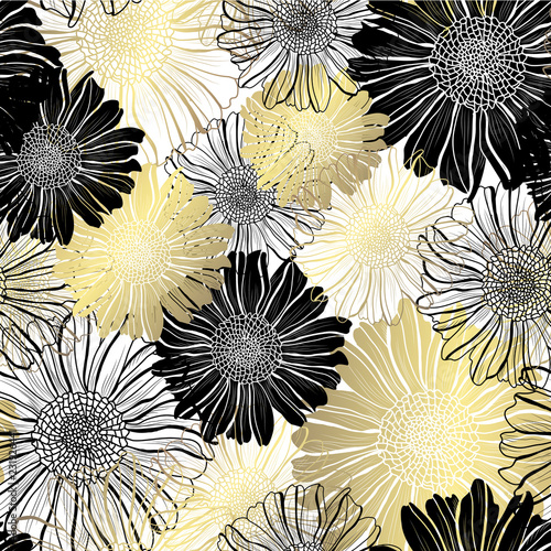 golden seamless pattern