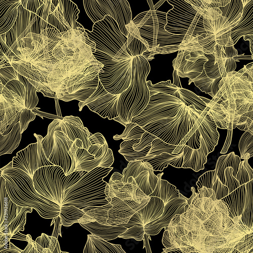 golden seamless pattern