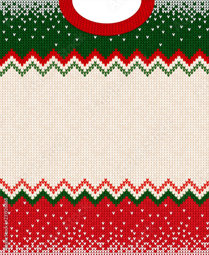Merry Christmas Happy New Year greeting card frame scandinavian ornaments