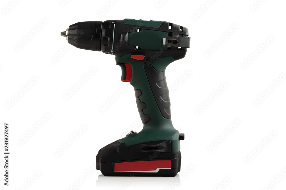 Modern compact and powerful cordless drill screwdriver