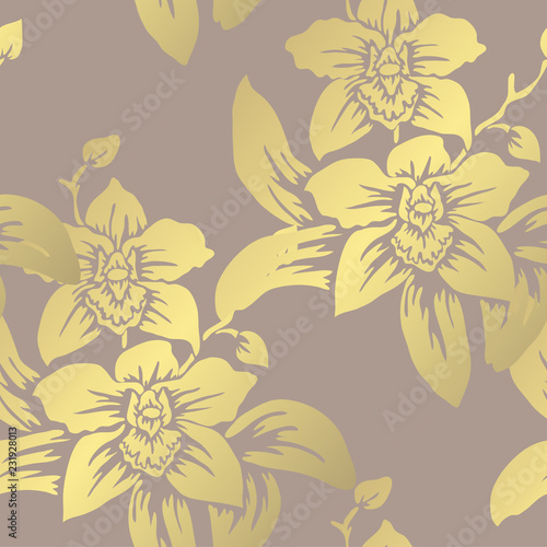 golden seamless pattern