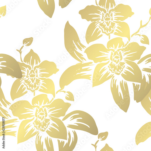golden seamless pattern