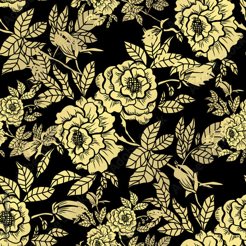 golden seamless pattern