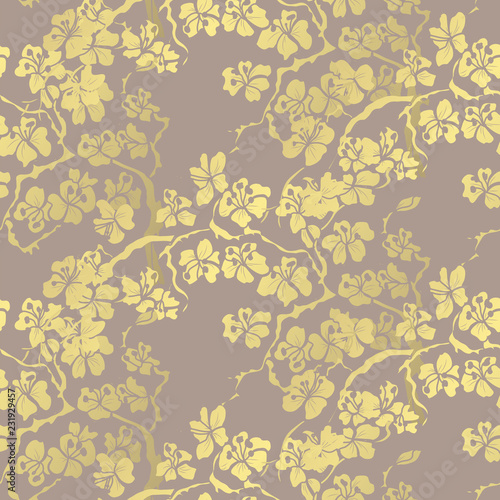 golden seamless pattern