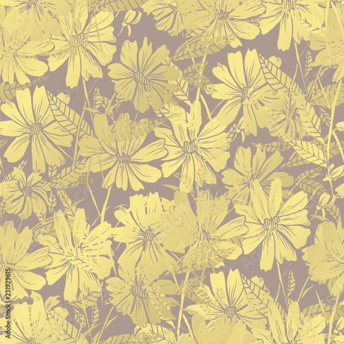 golden seamless pattern